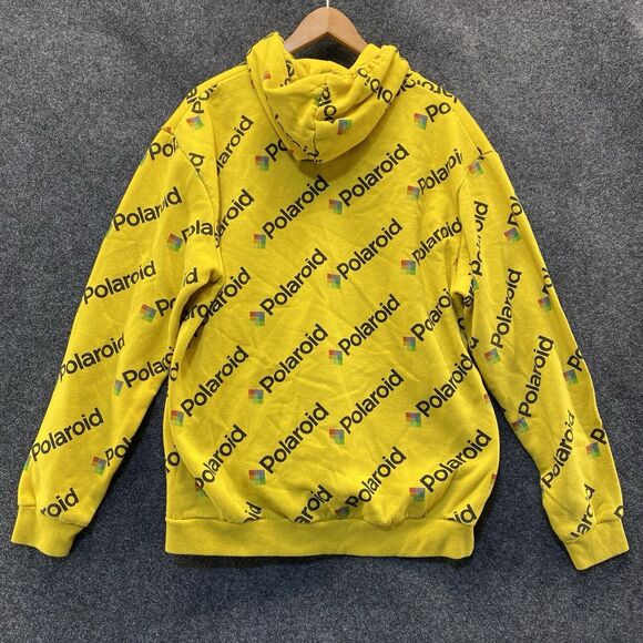 Polaroid Hoodie Sweatshirt Pullover Printed All Over Spellout Camera - Picture 2 of 8